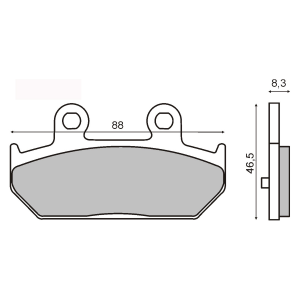 (412HH) PLAQUETTES BURGMAN 650 (METAL FRITE)