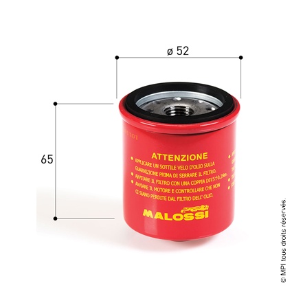 (0313382Q) FILTRE HUILE PIAGGIO 125 > 350 RED CHILLY – Image 2