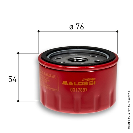 (0317897Q) FILTRE HUILE BMW C400 / 600 / 650 RED CHILLY – Image 2